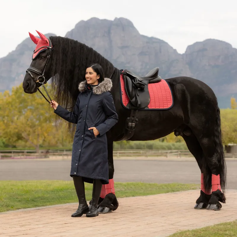 LeMieux Suede Dressage Square - Cranberry-2