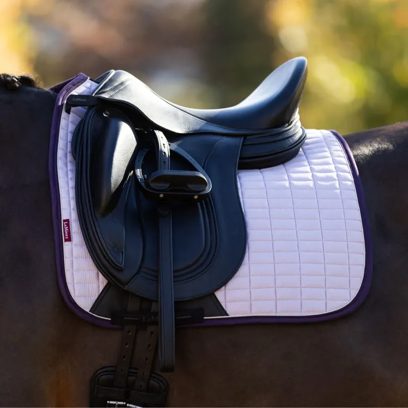 LeMieux Suede Dressage Square - Lilac-1