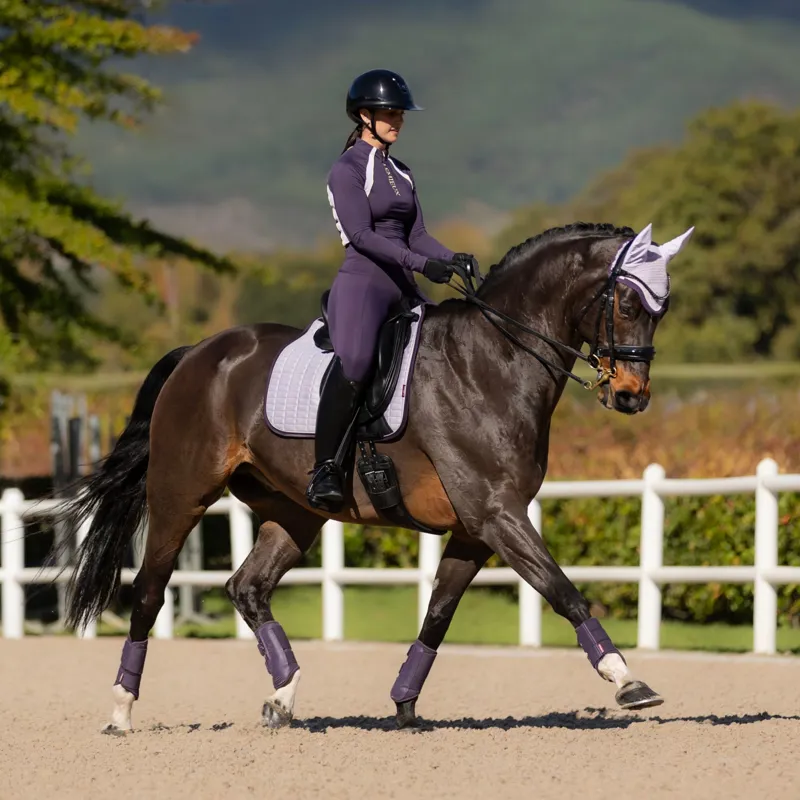 LeMieux Suede Dressage Square - Lilac-2