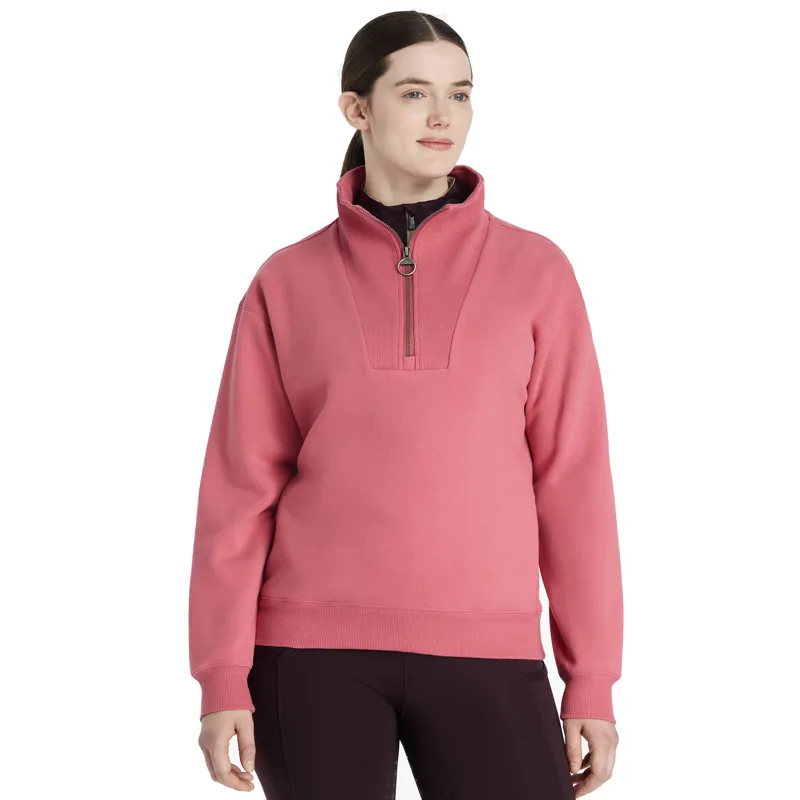 LeMieux Ladies Keira Quarter Zip Sweat - Cranberry-1