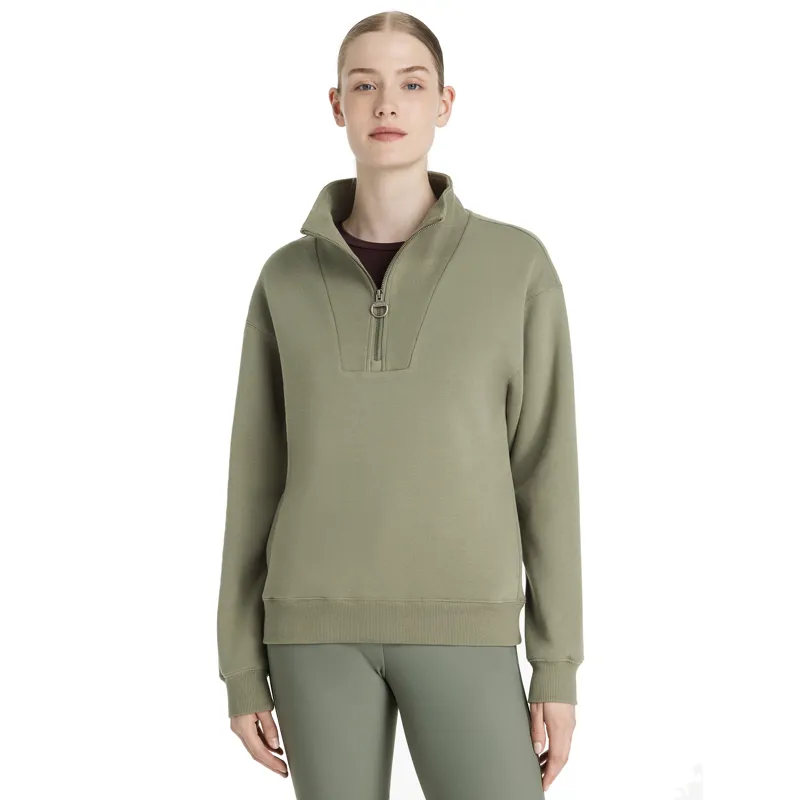 LeMieux Ladies Keira Quarter Zip Sweat - Rosemary-1
