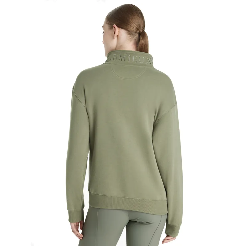 LeMieux Ladies Keira Quarter Zip Sweat - Rosemary-2