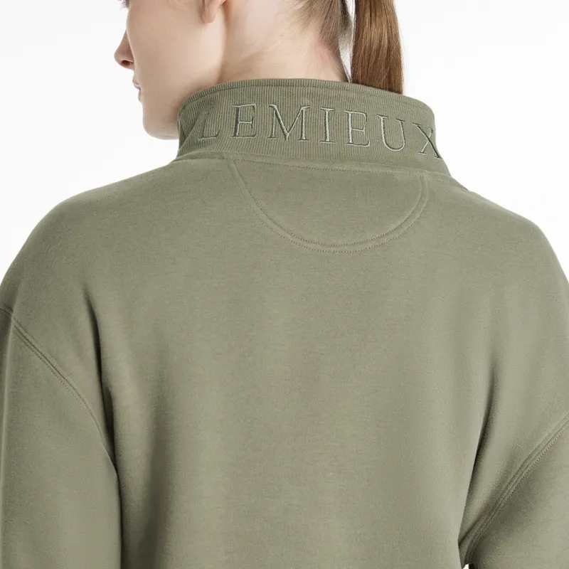 LeMieux Ladies Keira Quarter Zip Sweat - Rosemary-3