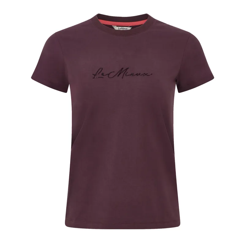 LeMieux Ladies Classique Sparkle T-shirt - Damson