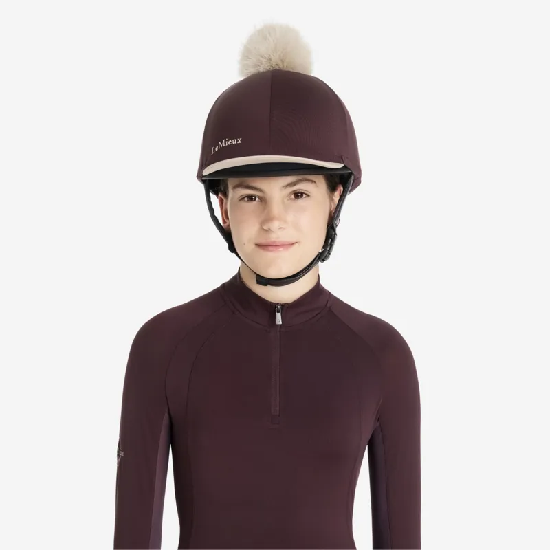 LeMieux Classique Pom Hat Silk - Damson