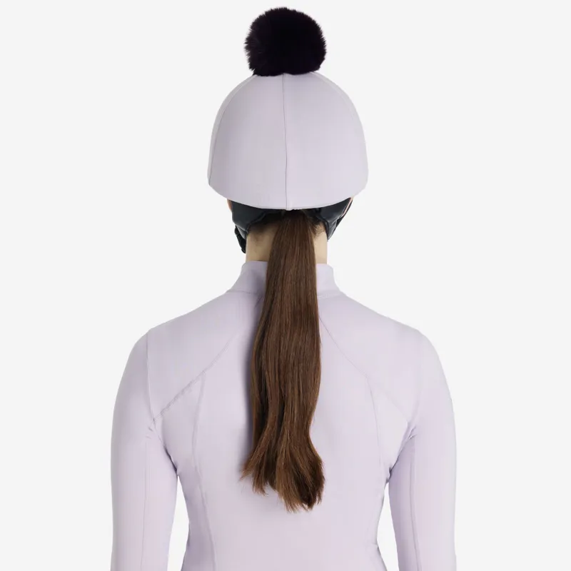 LeMieux Classique Pom Hat Silk - Lilac-2