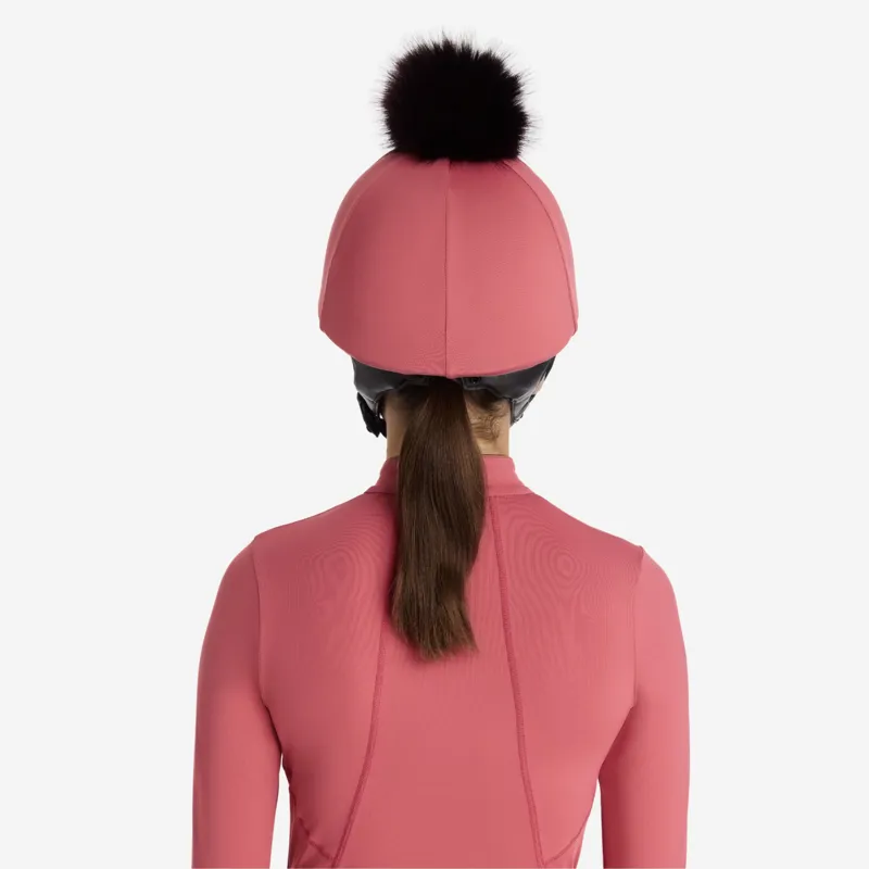 LeMieux Classique Pom Hat Silk - Cranberry-1