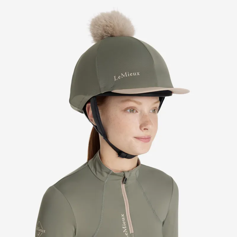 LeMieux Classique Pom Hat Silk - Rosemary-2