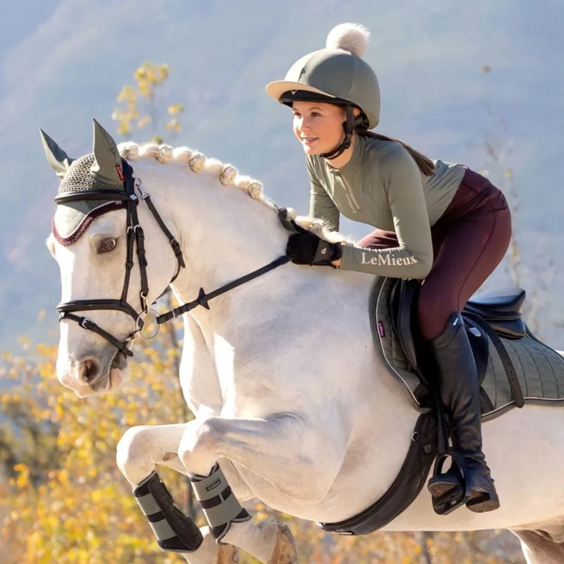 LeMieux Classique Pom Hat Silk - Rosemary-3