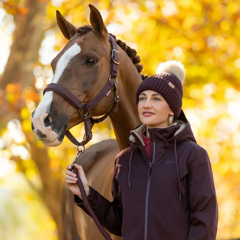 LeMieux Clara Rib Beanie - Damson-3
