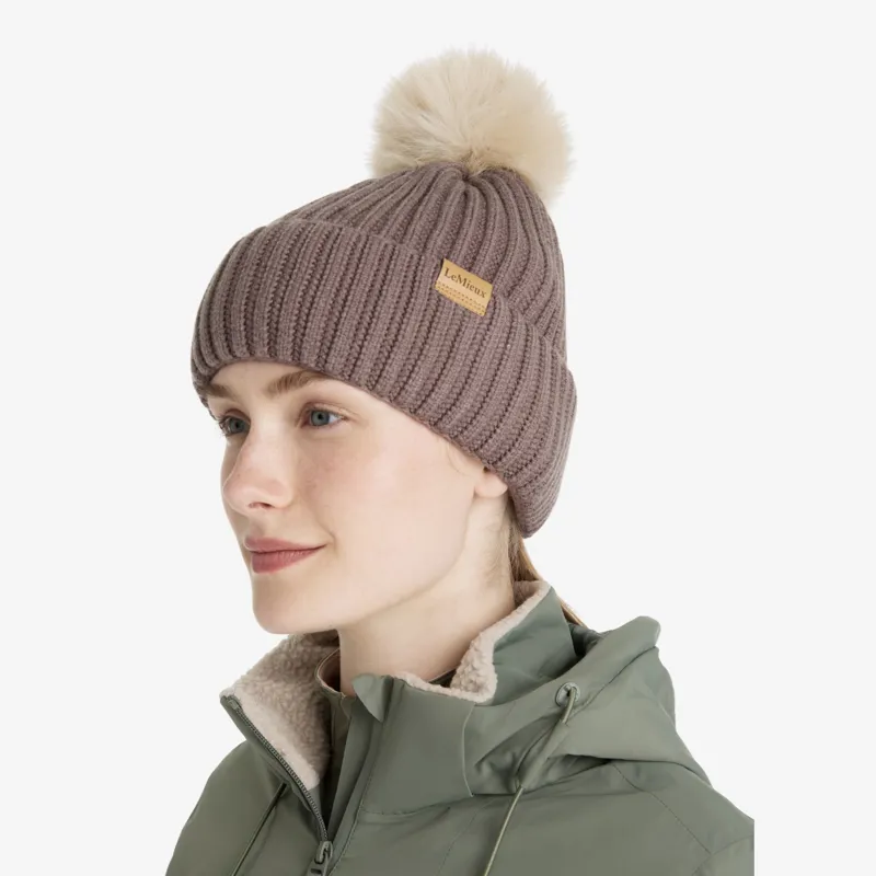 LeMieux Clara Rib Beanie - Walnut-1
