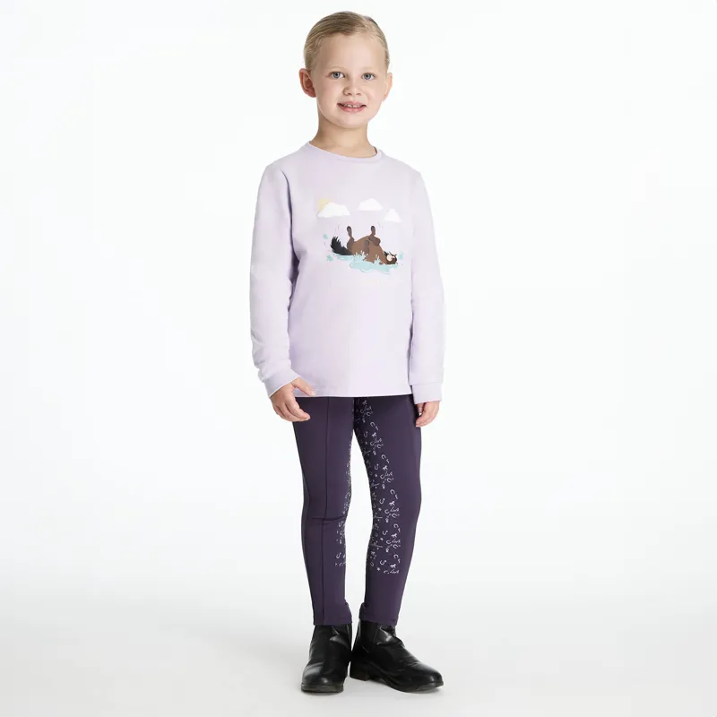 LeMieux Mini Poppy Long Sleeve Top - Lilac-4