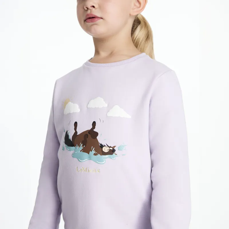 LeMieux Mini Poppy Long Sleeve Top - Lilac-3