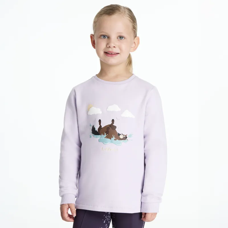 LeMieux Mini Poppy Long Sleeve Top - Lilac-1