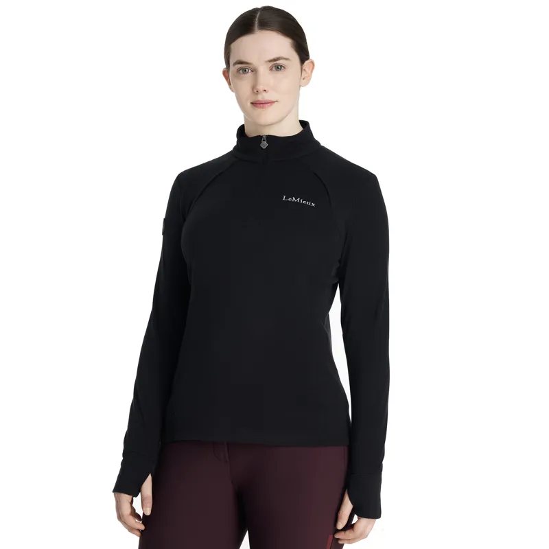 LeMieux Ladies Frances Quarter Zip Fleece - Black-1