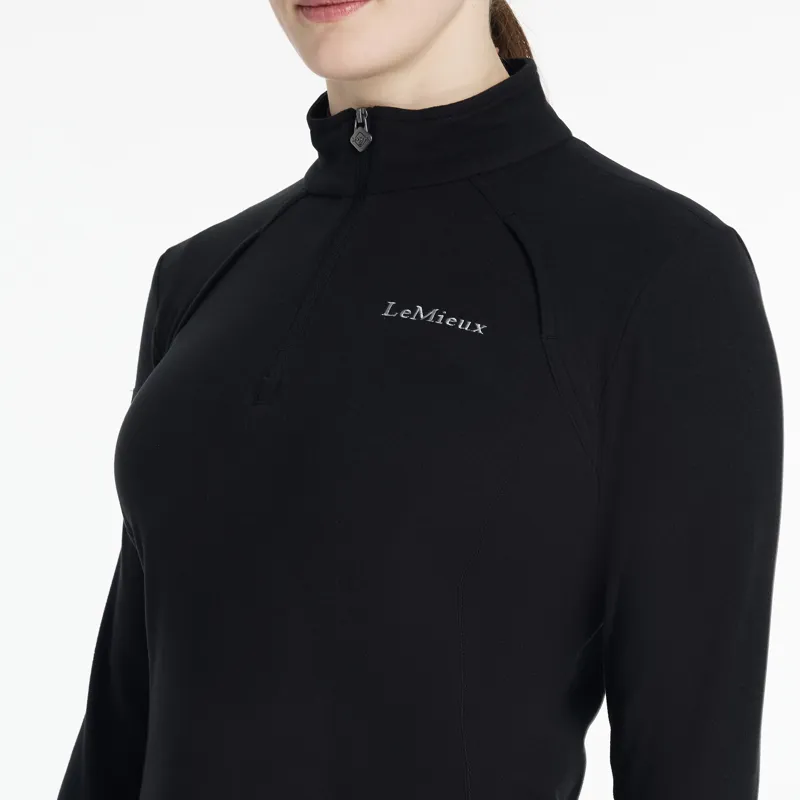 LeMieux Ladies Frances Quarter Zip Fleece - Black-3