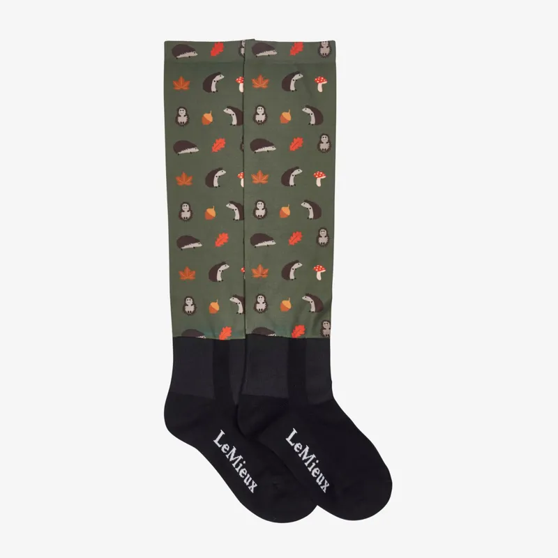LeMieux Footsie Socks - Hedgehogs-1