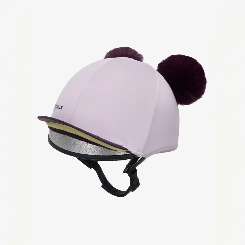 LeMieux Mini Double Pom Hat Silk - Lilac-4