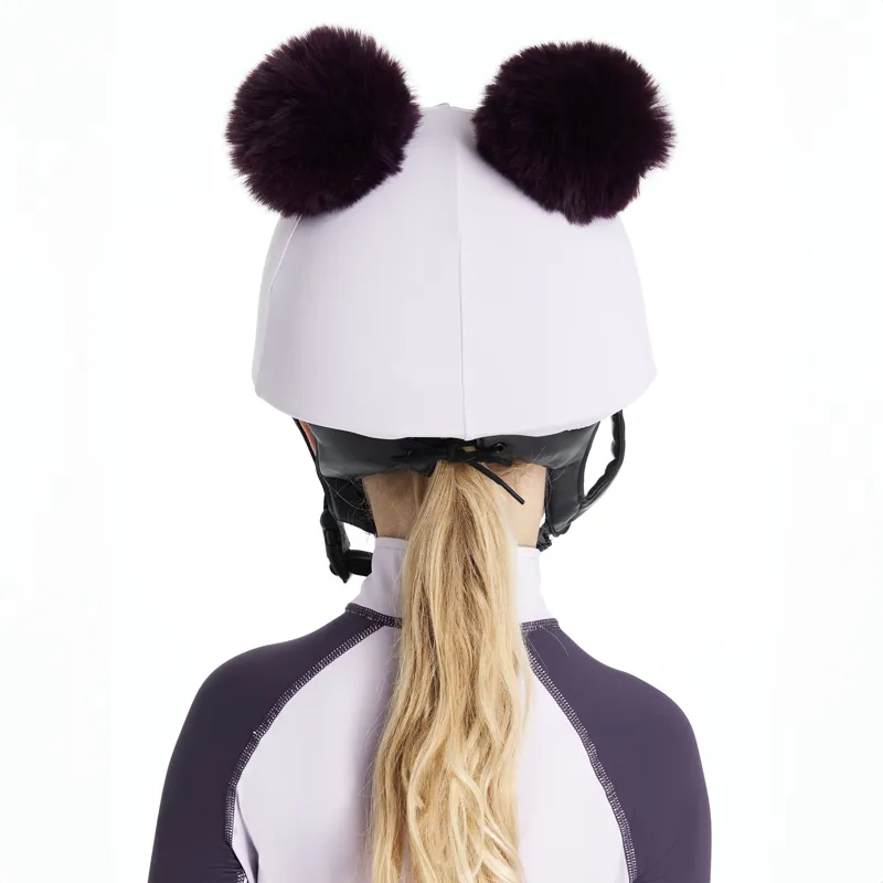 LeMieux Mini Double Pom Hat Silk - Lilac-5