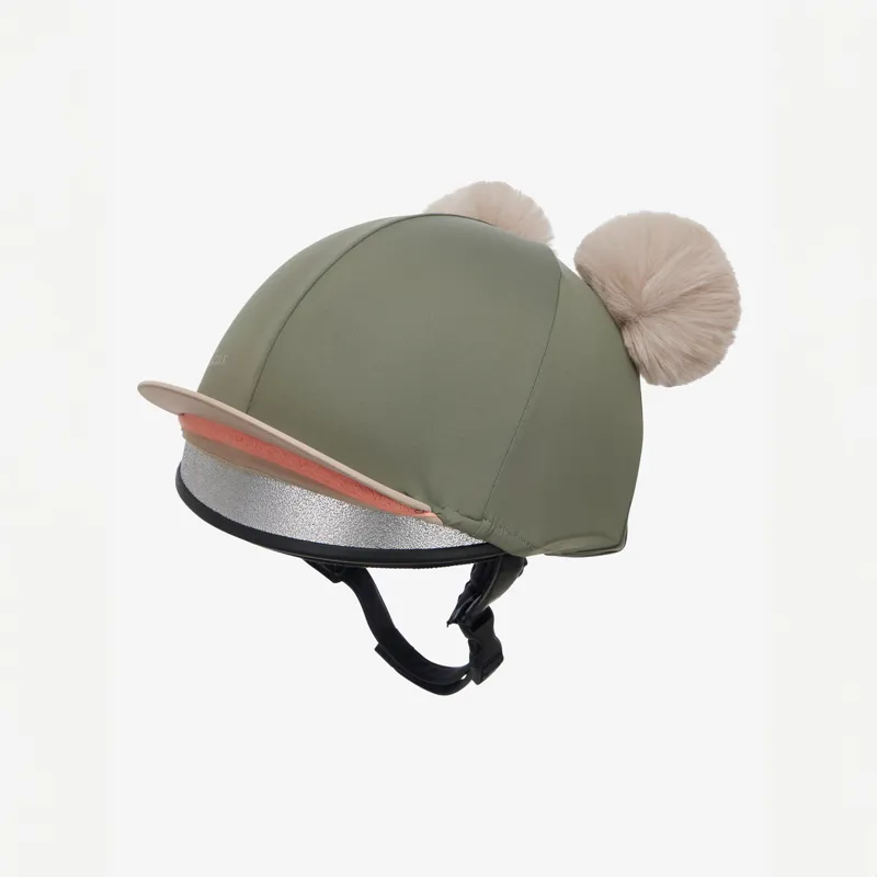 LeMieux Mini Double Pom Hat Silk - Rosemary-6