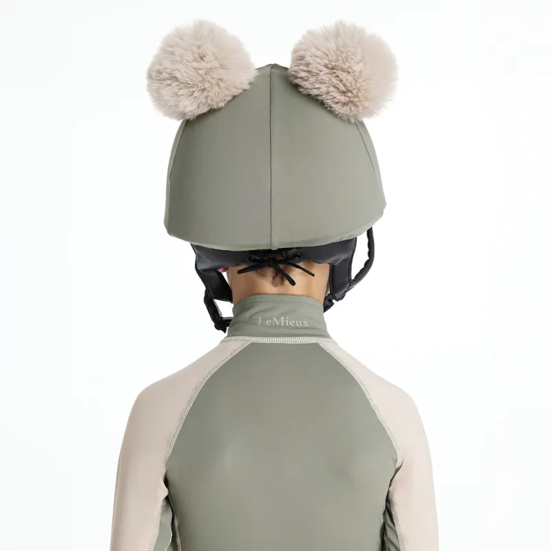 LeMieux Mini Double Pom Hat Silk - Rosemary-4