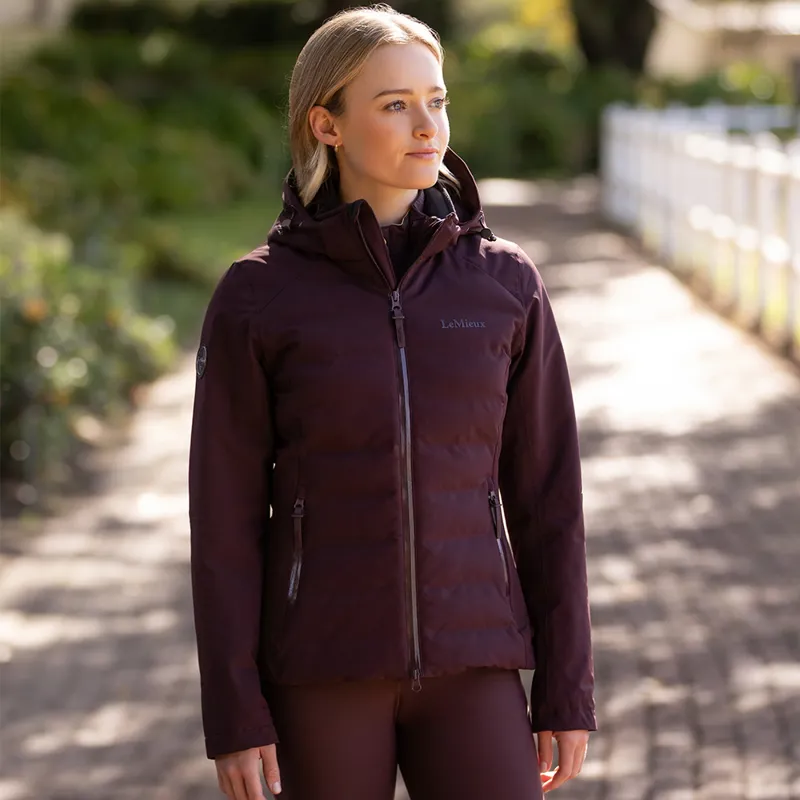 LeMieux Ladies Brooke Hybrid Waterproof Jacket - Damson-4