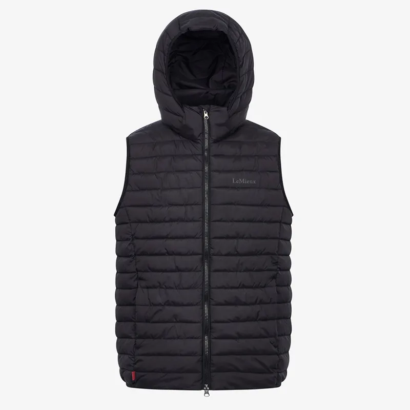 LeMieux Mens Hooded Puffer Gilet - Black