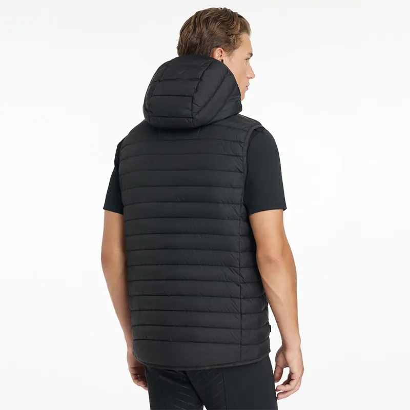 LeMieux Mens Hooded Puffer Gilet - Black-2