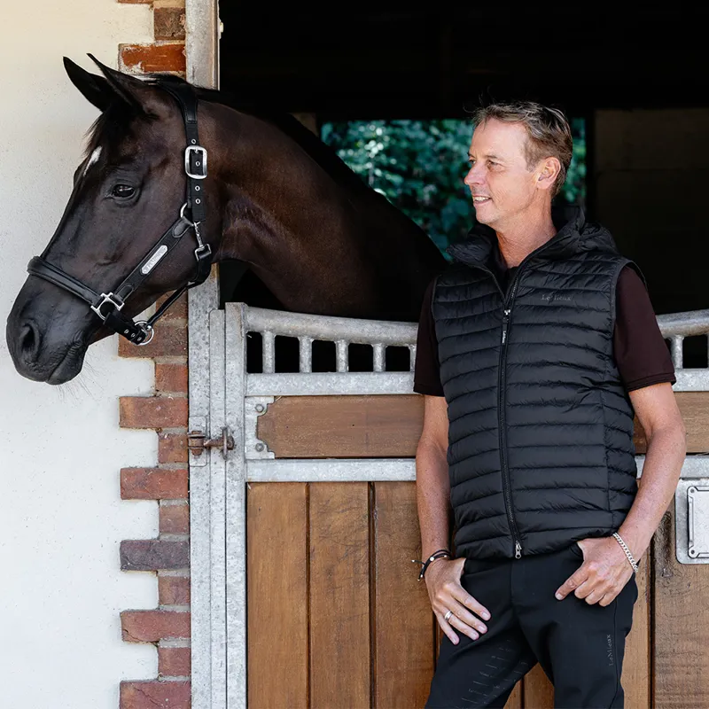 LeMieux Mens Hooded Puffer Gilet - Black-4