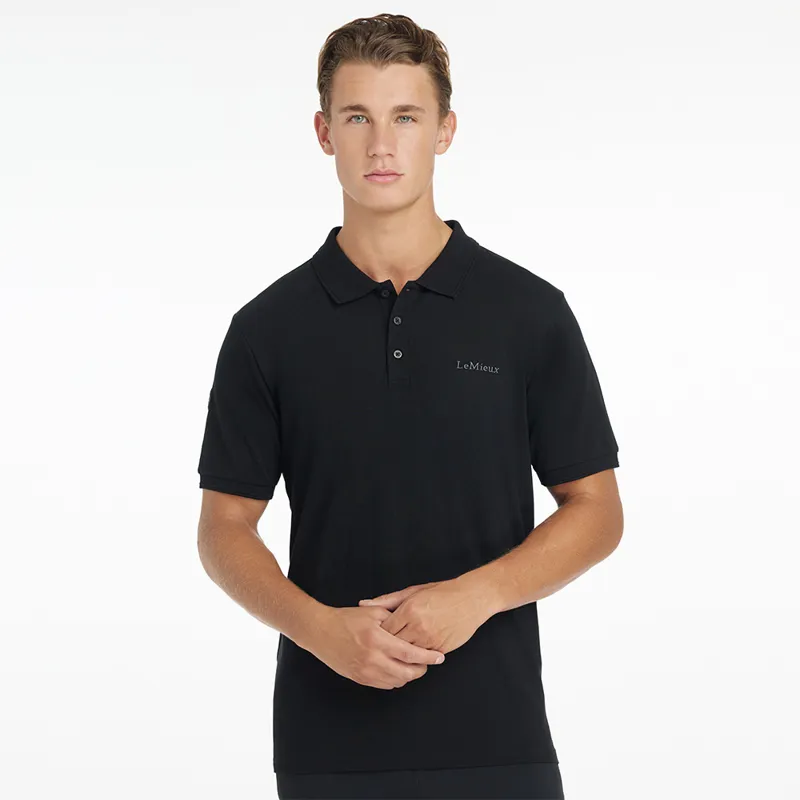 LeMieux Mens Classique Polo Shirt - Black-1