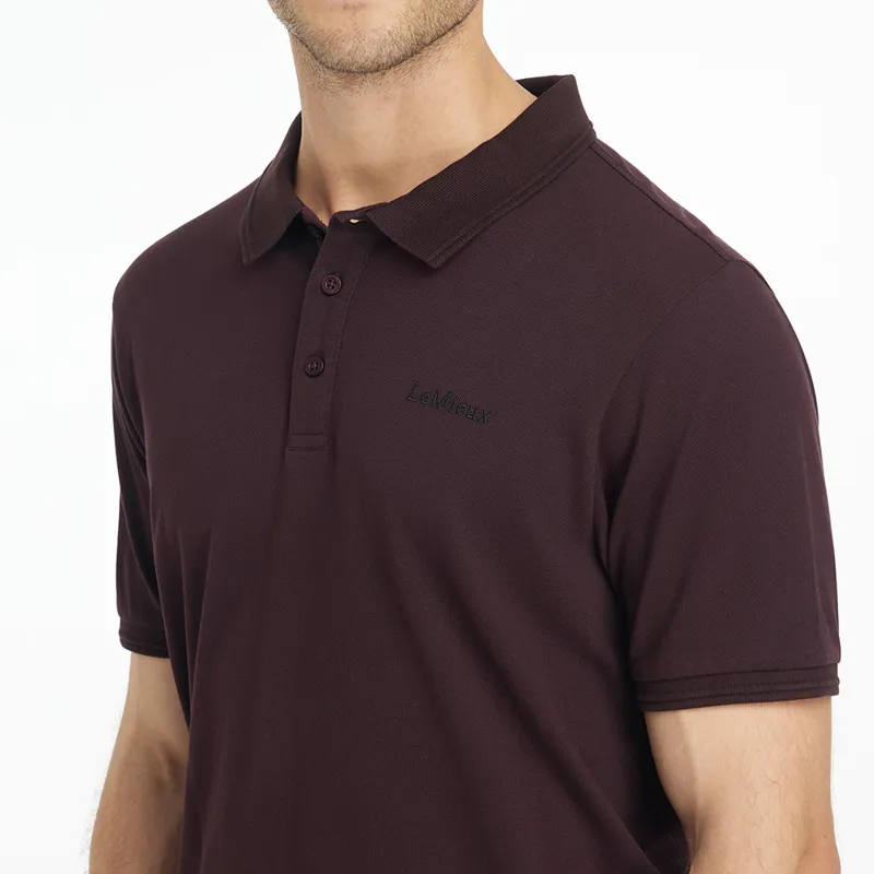 LeMieux Mens Classique Polo Shirt - Damson-3