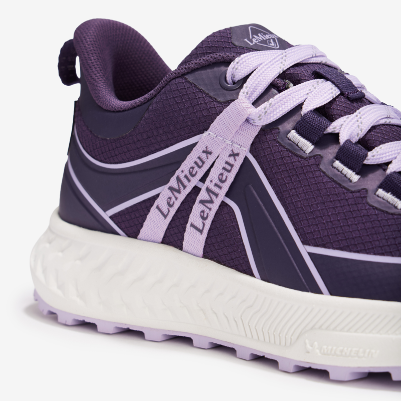 LeMieux Young Rider Trax Viva Waterproof Trainer - Juniper/Lilac-6