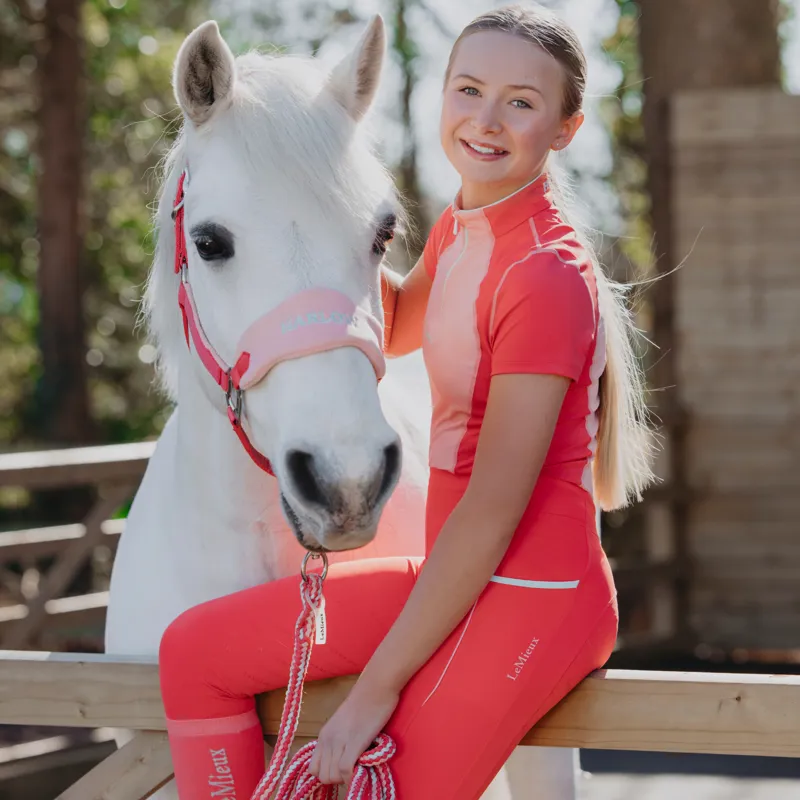 LeMieux Harlow Young Rider Orla Pull Ons - Coral Crush-2