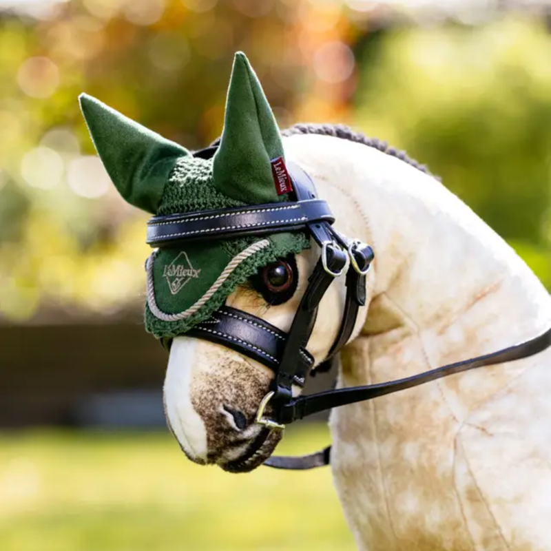 LeMieux Toy Pony Fly Hood - Hunter Green-1