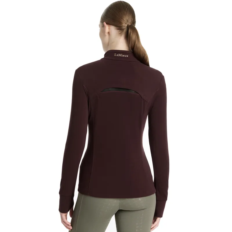 LeMieux Ladies Frances Quarter Zip Fleece - Damson-2
