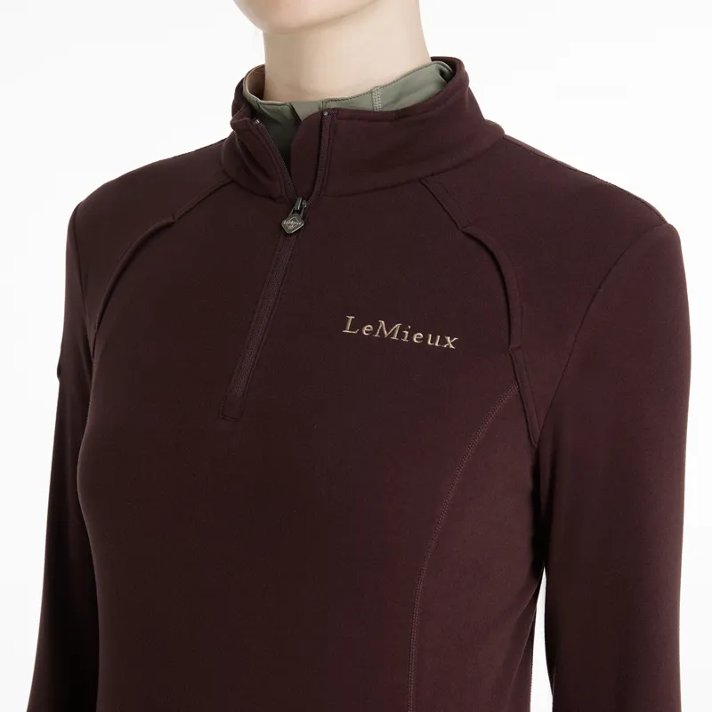 LeMieux Ladies Frances Quarter Zip Fleece - Damson-3