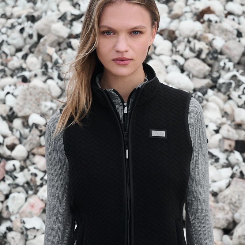 LeMieux Aspen Herringbone Fleece Gilet - Black-4