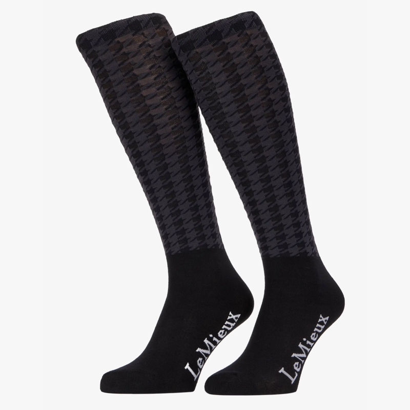 LeMieux Aspen Socks - Houndstooth Black
