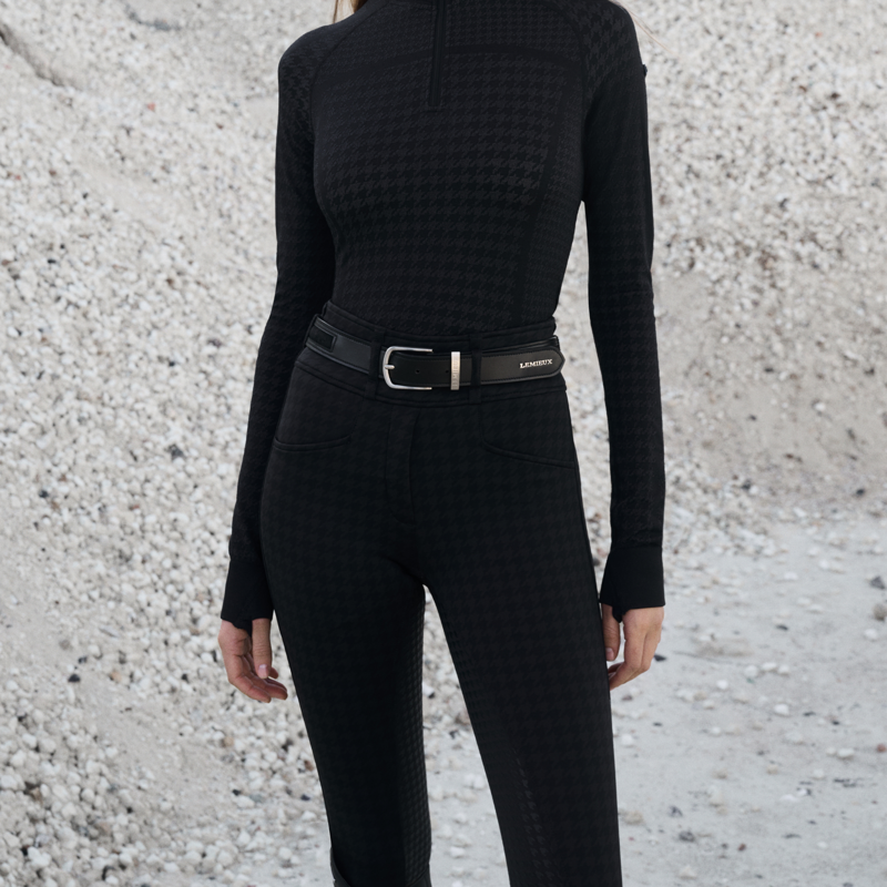 LeMieux Aspen Houndstooth Bregging - Black-3