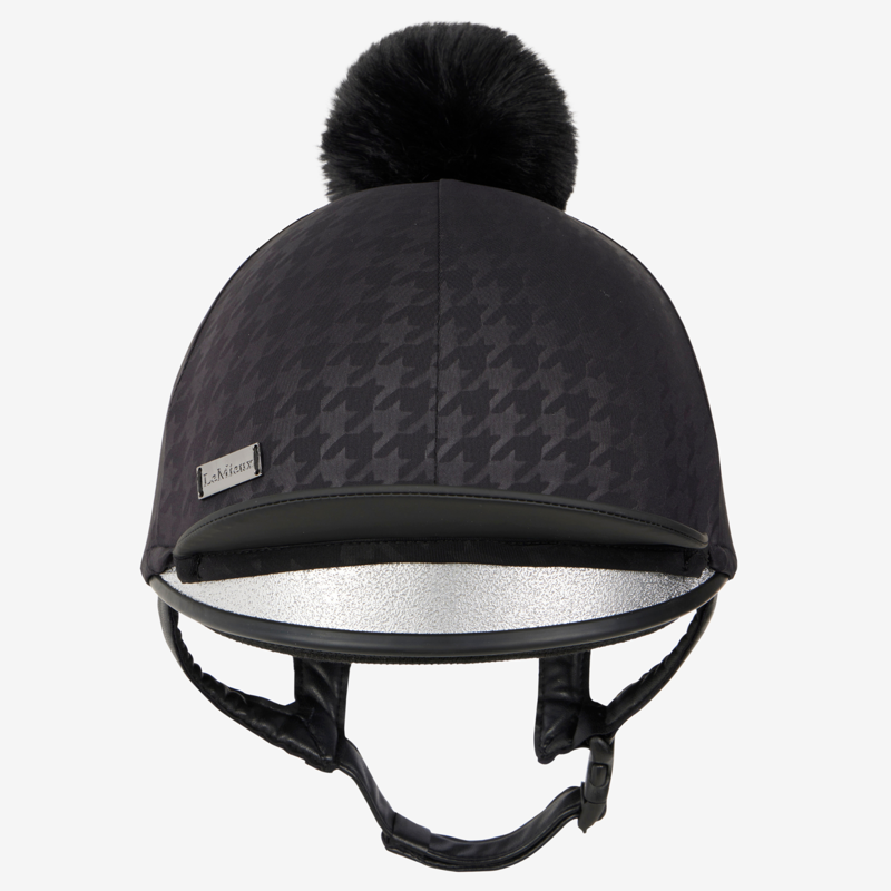 LeMieux Aspen Hat Silk - Houndstooth Black-1