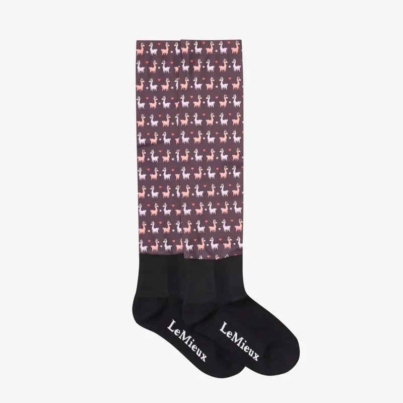 LeMieux Footsie Socks - Llamas-1