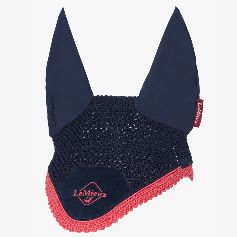 LeMieux Classic Fly Hood - Navy/Cranberry