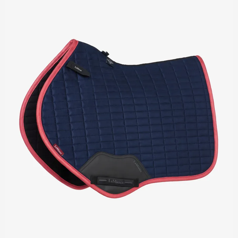 LeMieux Suede Close Contact Square - Navy/Cranberry