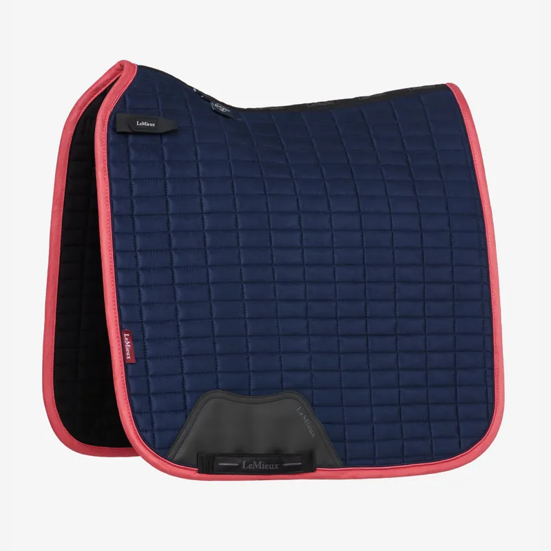 LeMieux Suede Dressage Square - Navy/Cranberry