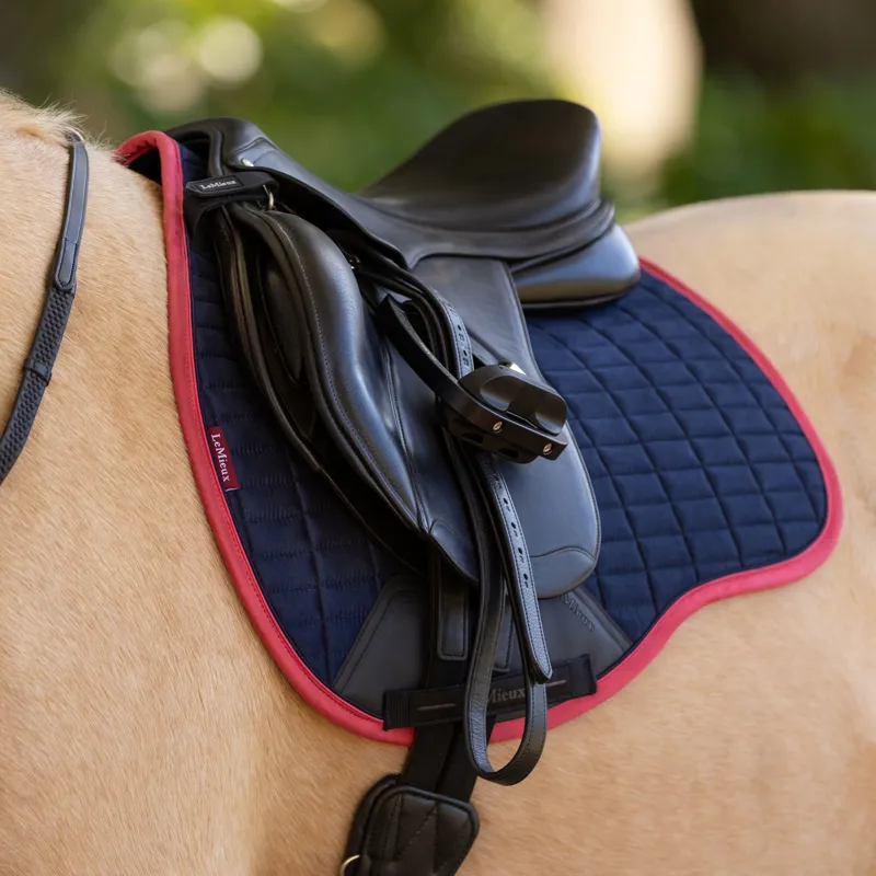 LeMieux Suede GP Square - Navy/Cranberry-1