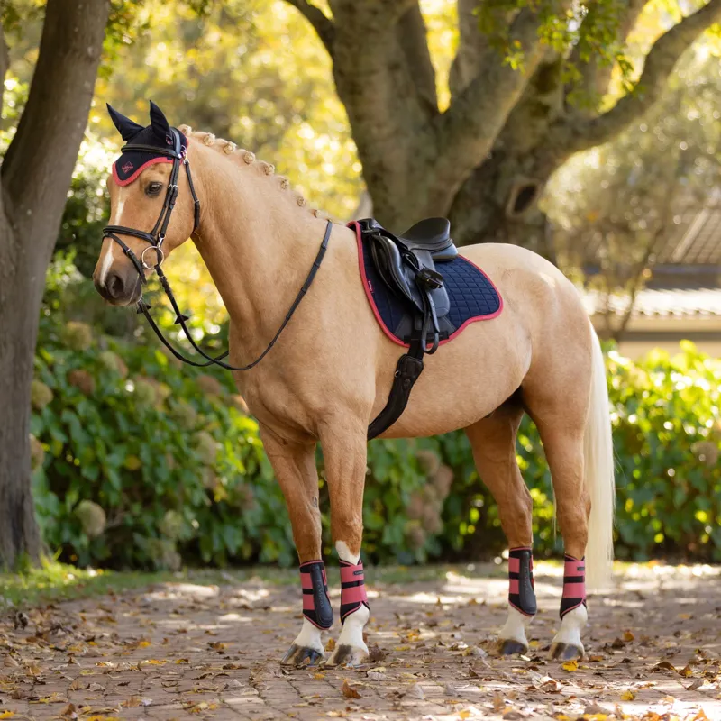 LeMieux Suede GP Square - Navy/Cranberry-3