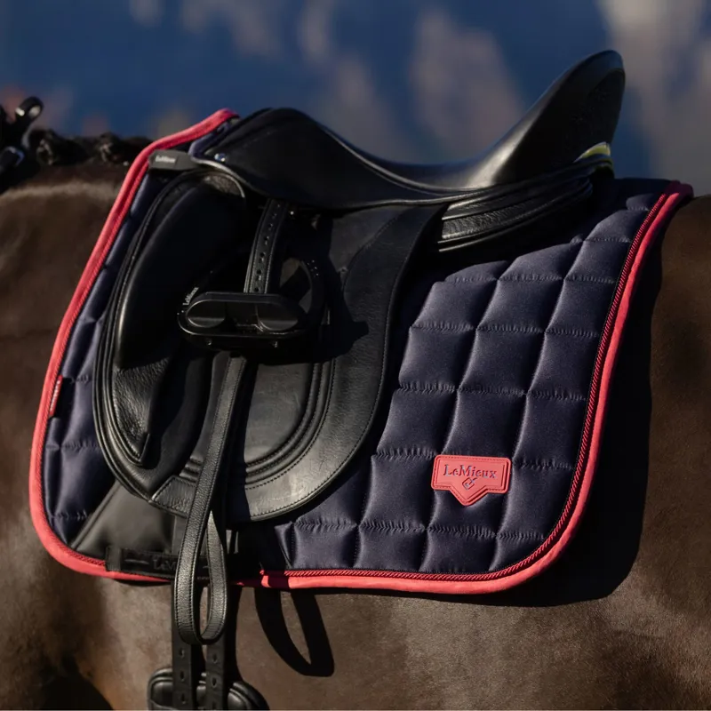LeMieux Loire Classic Dressage Square - Navy/Cranberry-1
