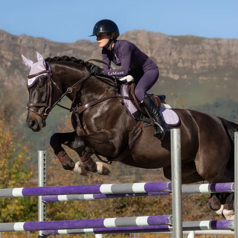 LeMieux Merino+ Suede Close Contact Square - Lilac-2