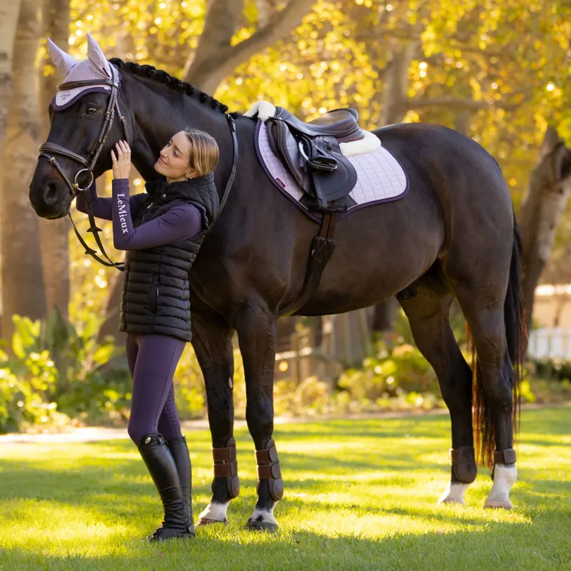 LeMieux Merino+ Suede Close Contact Square - Lilac-1