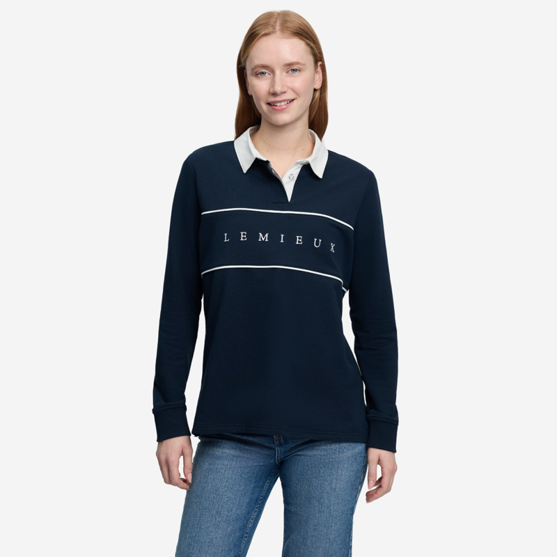 LeMieux Ladies Rochelle Rugby Shirt - Navy-1